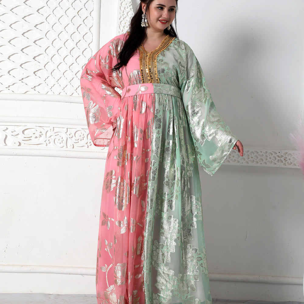 
                  
                    Designer-Wear Dual Tone Jalabiya Kaftan In Brasso
                  
                