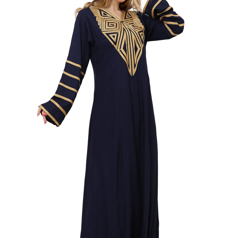 
                  
                    Kaftan Maxi Dress Thread Lace Embroidery Gown
                  
                