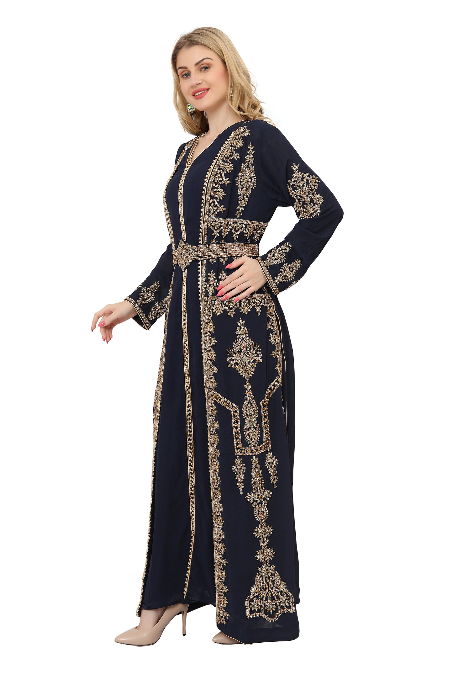 Designer Maghribi Kaftan Evening Tea Party Dress