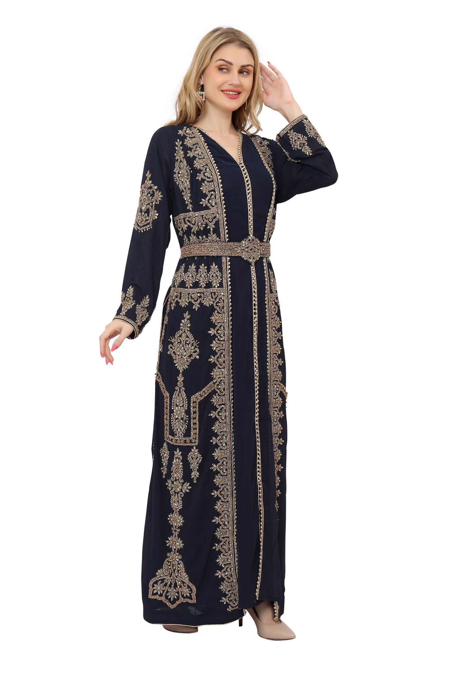 Designer Maghribi Kaftan Evening Tea Party Dress