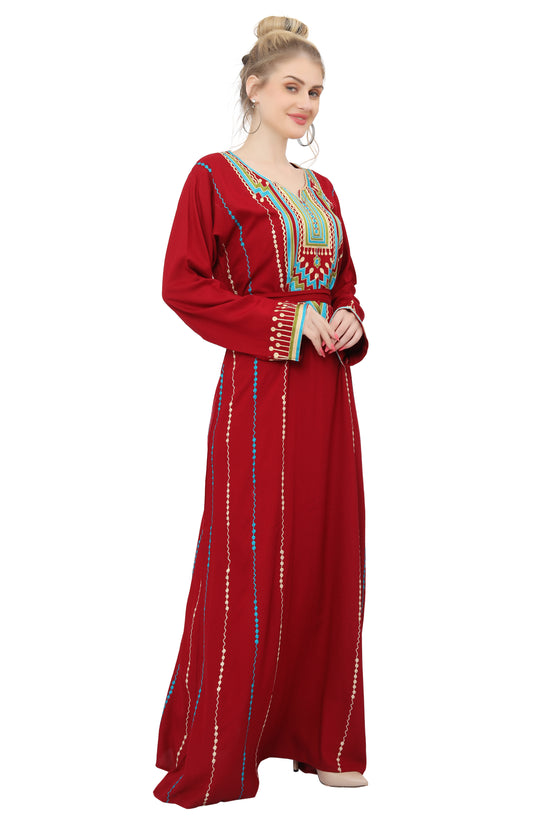 Embroidered Maxi Arabian Party Wear