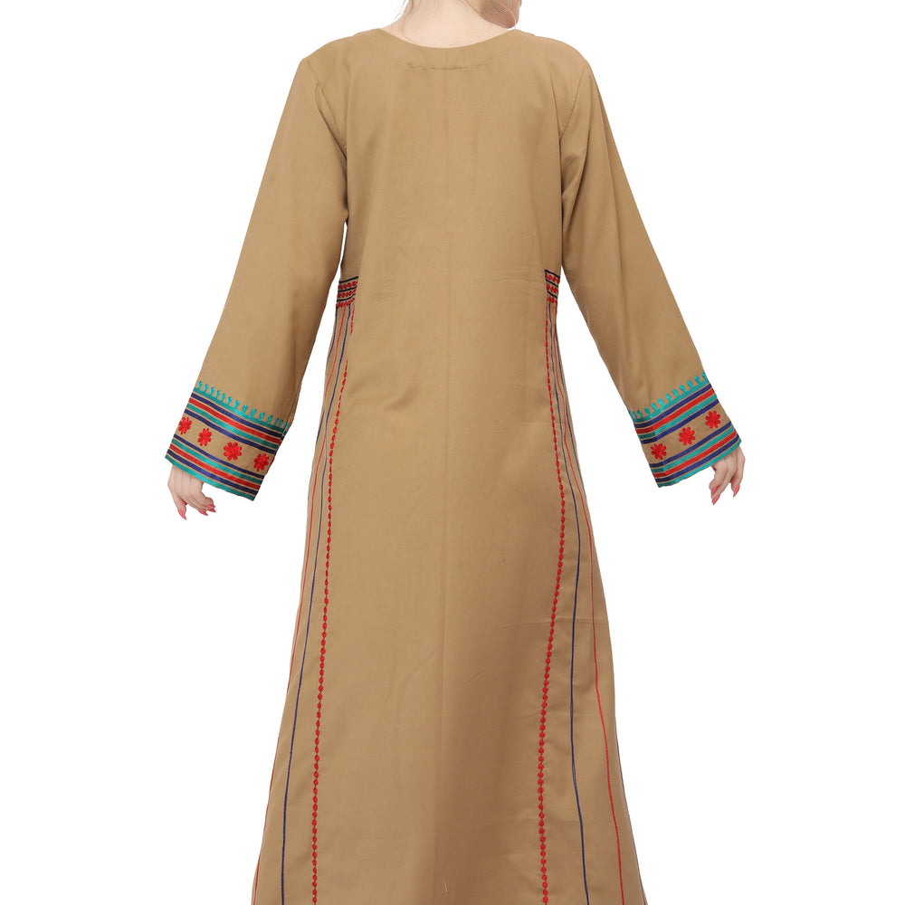 
                  
                    Traditional Caftan In Multicolor Embroidery Gown
                  
                