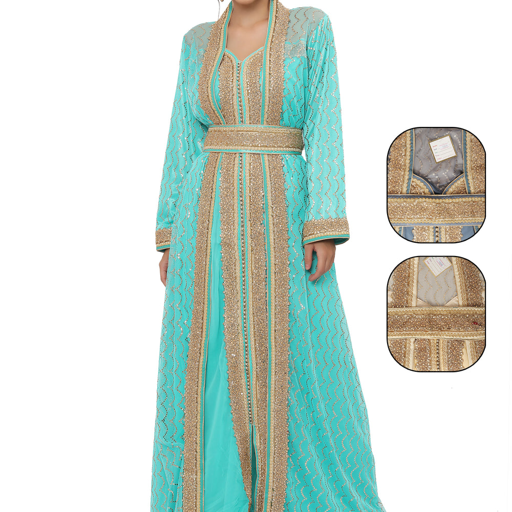 Moroccan Catan Dress Khaleeji Thobe Gown