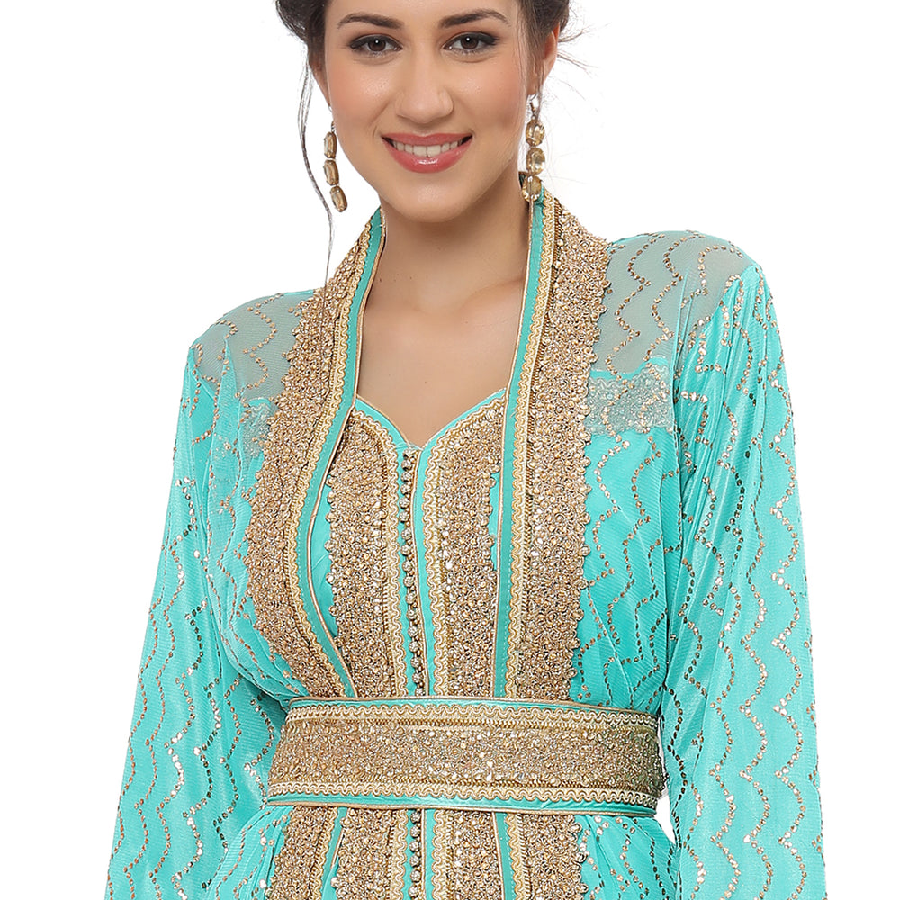 Moroccan Catan Dress Khaleeji Thobe Gown