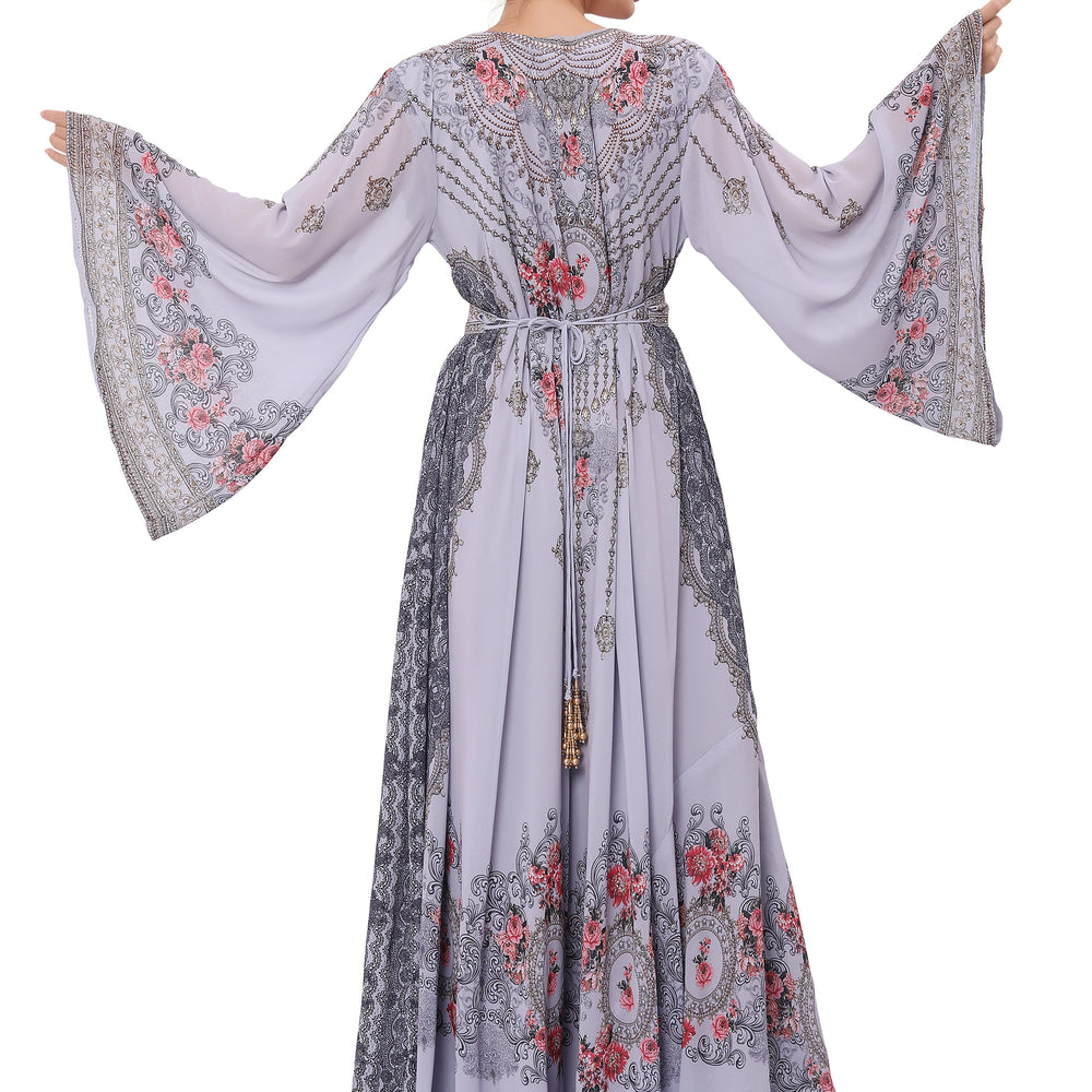 
                  
                    Arabian Gown With Digital Kaftan Party Dress
                  
                