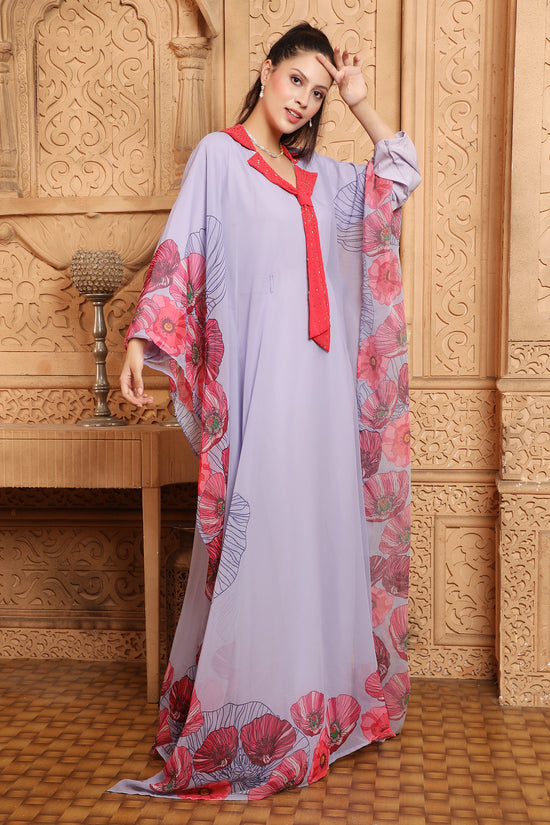 Dubai Kaftan Digital Printed Long Maxi Dress In Maxim Creation