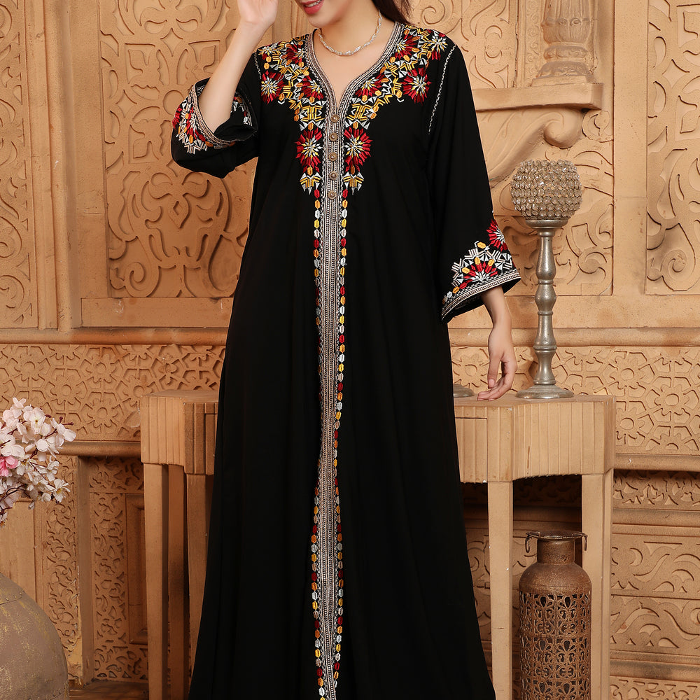 Tassel Kaftan Women Abaya Arabic Dresses Muslim Dubai Caftan