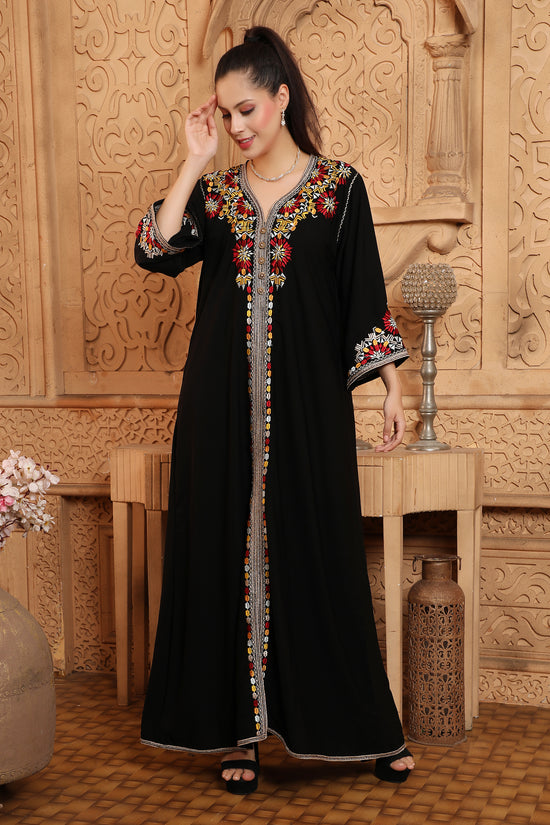 Tassel Kaftan Women Abaya Arabic Dresses Muslim Dubai Caftan