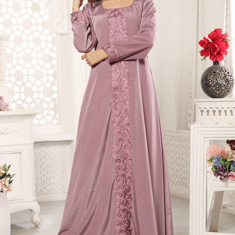 Modern Eid Wear for Women in Pastel Purple Party Gown