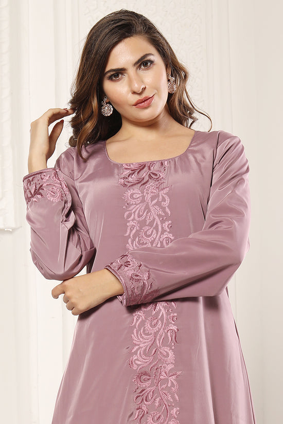 Modern Eid Wear for Women in Pastel Purple Party Gown