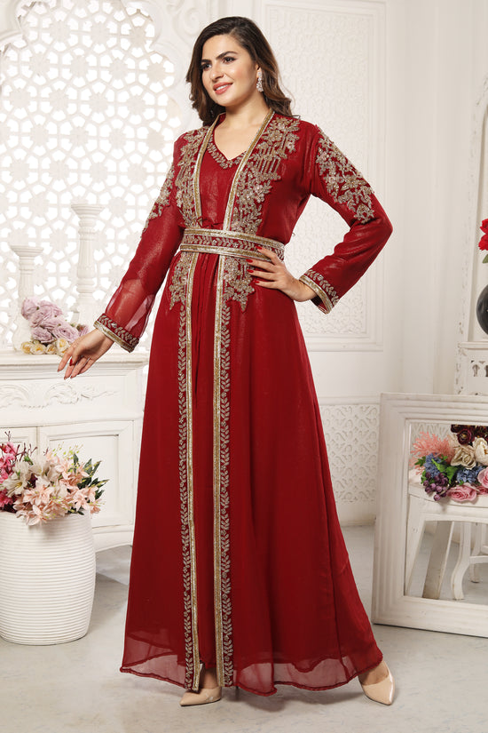 Ramadan Special Dubai Abaya Sequins Embroidery Dress