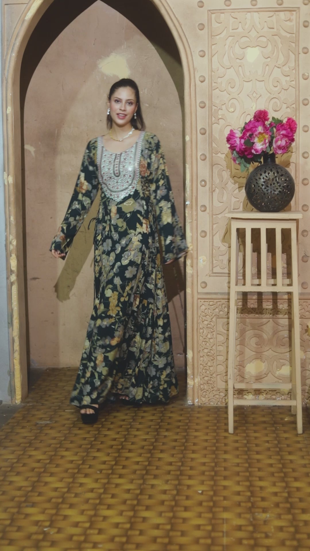 Designer Mukhawar style Caftan Jalabiya Gown