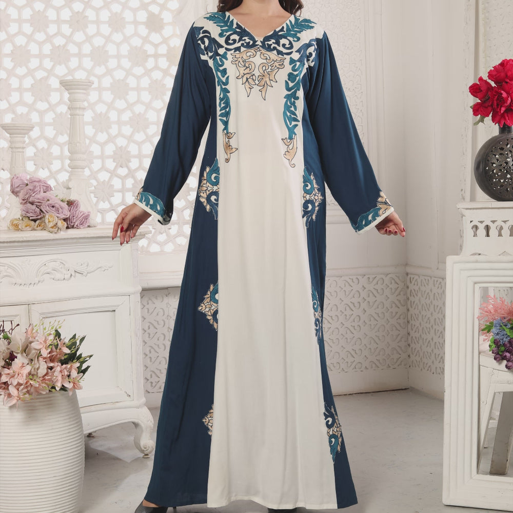 
                  
                    Load and play video in Gallery viewer, Designer Jalabiya Algerian Caftan Partywear Gown
                  
                