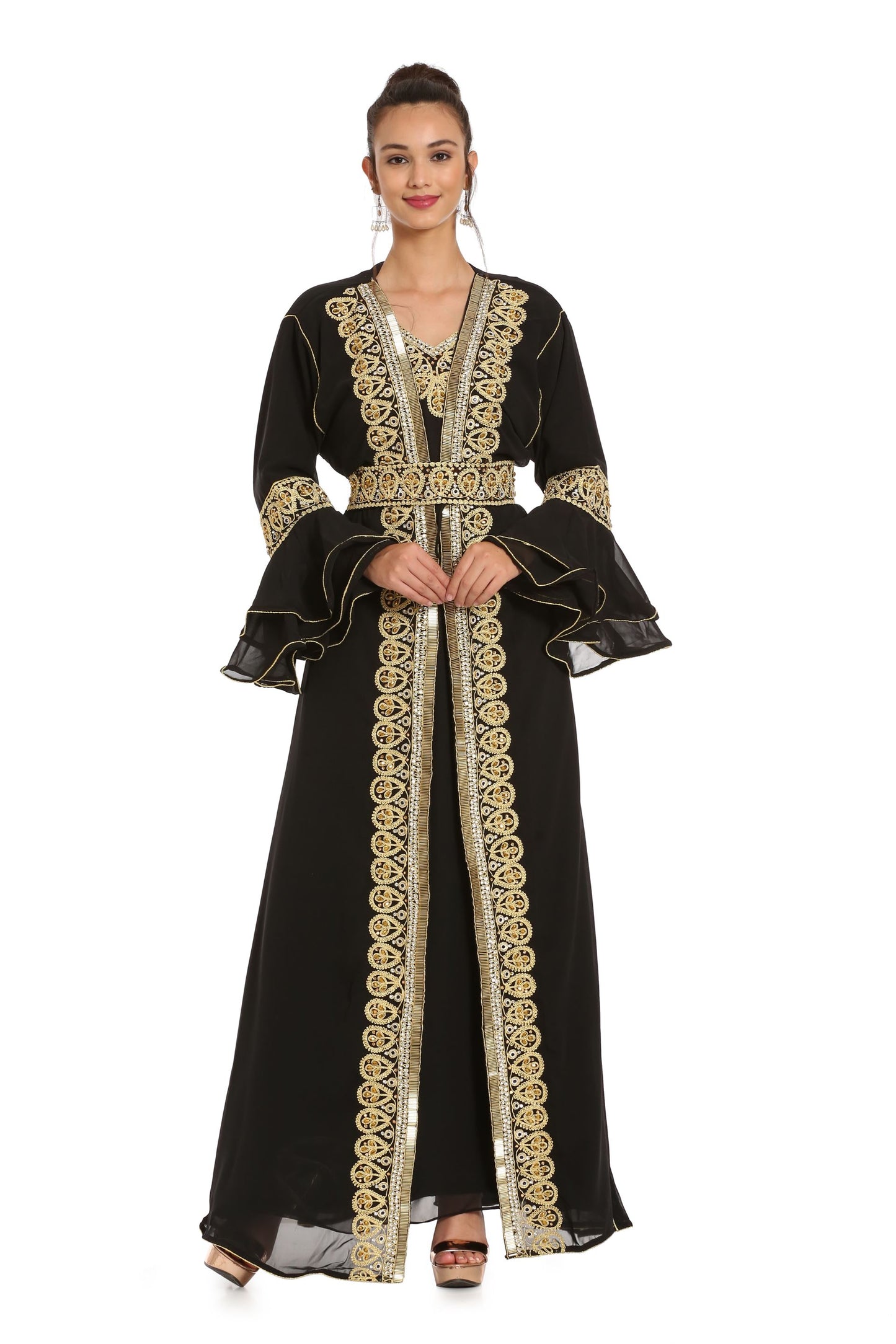 Designer Takchita Hand & Threadwork Kaftan by Maxim Creation - Maxim Creation