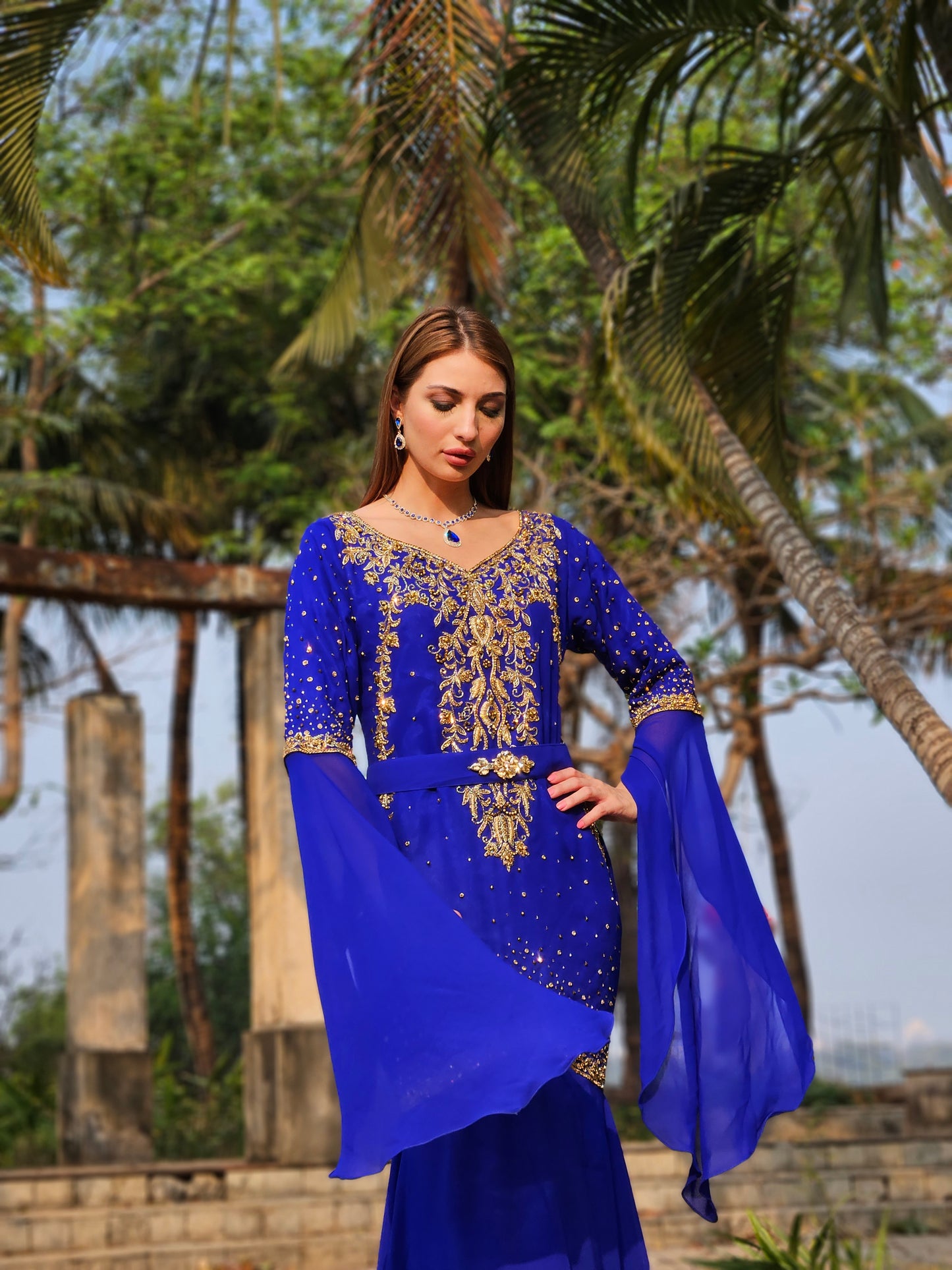 Designer Algerian Caftan Mermaid Wedding Gown