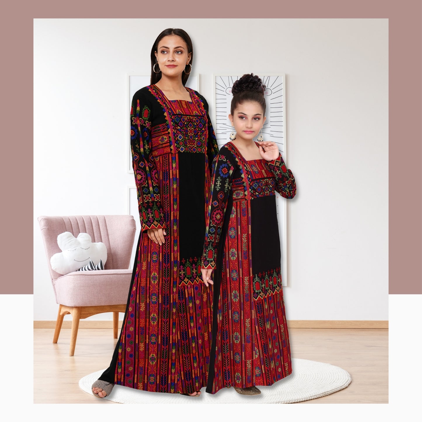 Hand Stitched Maxi with Thread Embroidery Work - Maxim Creation