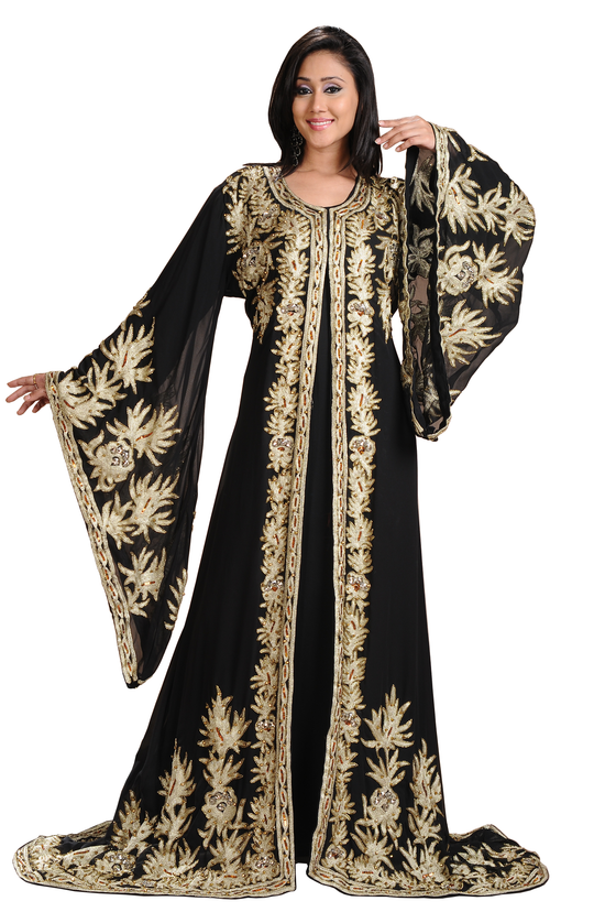 Jalabiya Machine Embroidered Caftan - Maxim Creation