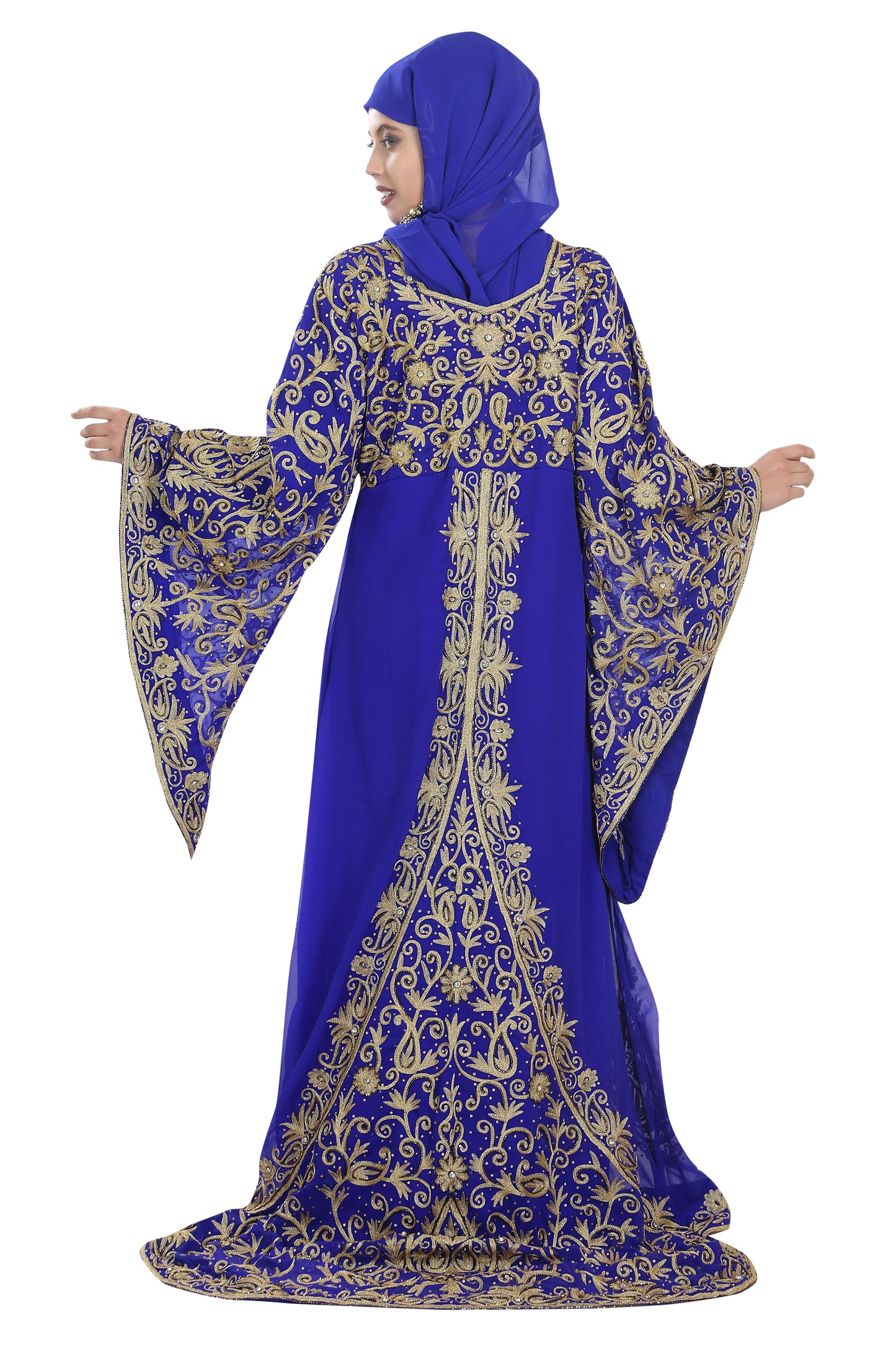 Embroidered Jellabiya Dubai Caftan Dress - Maxim Creation