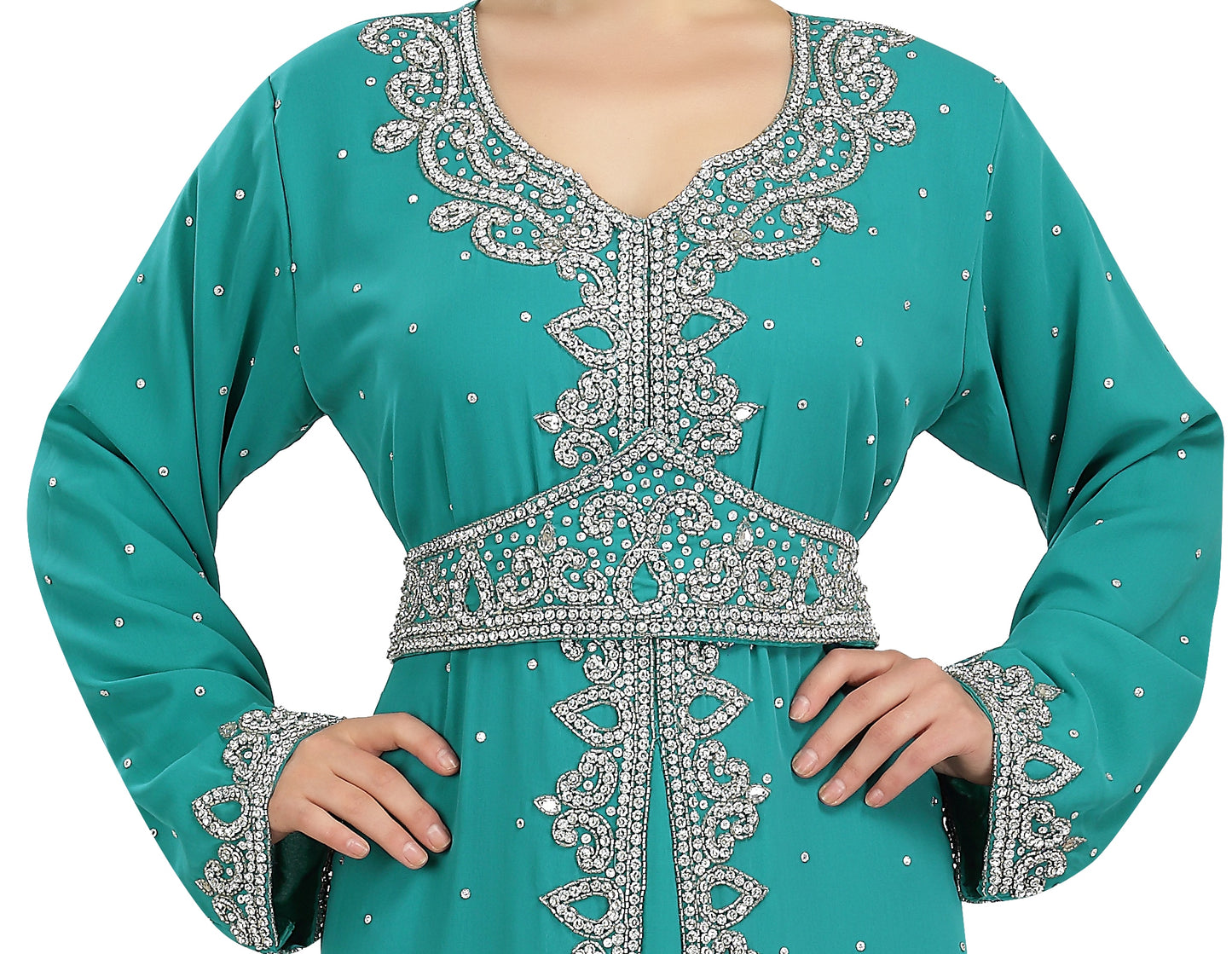 Embroidered Caftan Jallabiya Maxi - Maxim Creation