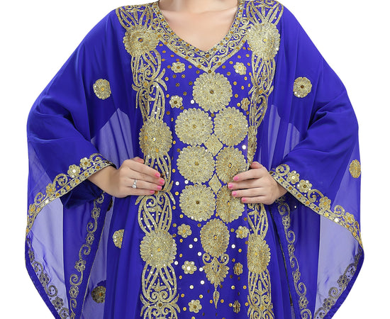 Arabian Maxi With Machine Aari Embroidery - Maxim Creation