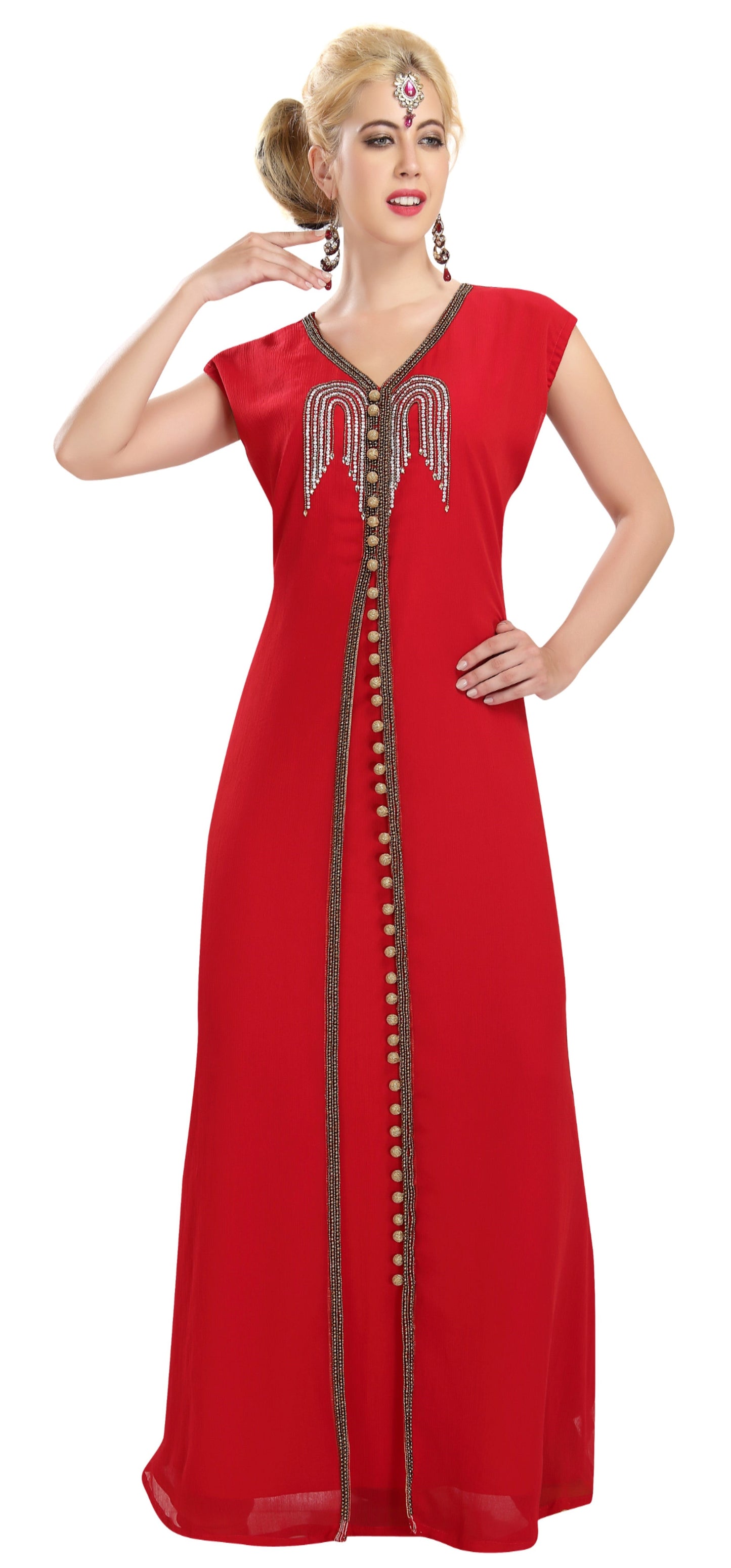 African Jellabiya Embroidered Gown - Maxim Creation