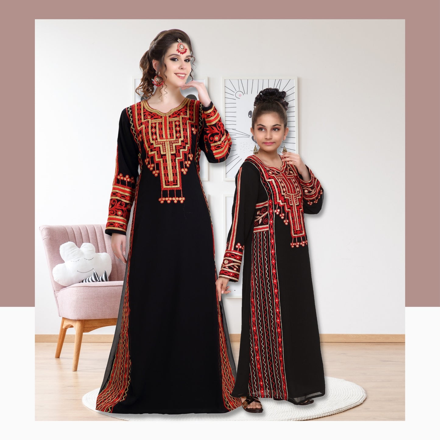 Farasha Maxi Long Sleeve Kaftan - Maxim Creation