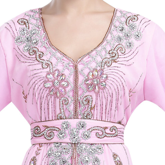 Arabian Caftan With Crystal Embroidery - Maxim Creation