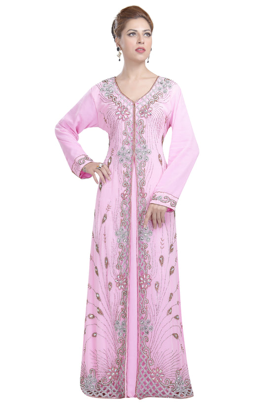 Arabian Caftan With Crystal Embroidery - Maxim Creation