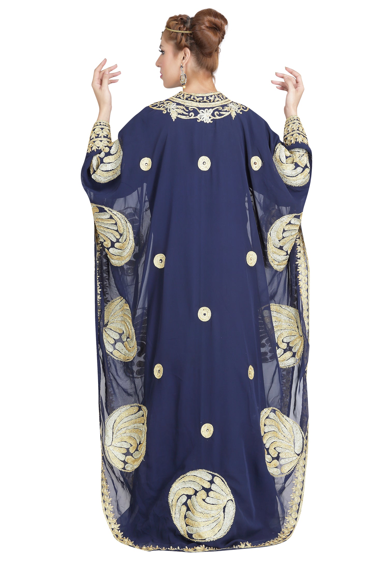 Football Design Kaftan Designer Farasha Caftan Beach Maxi Dress - Maxim Creation