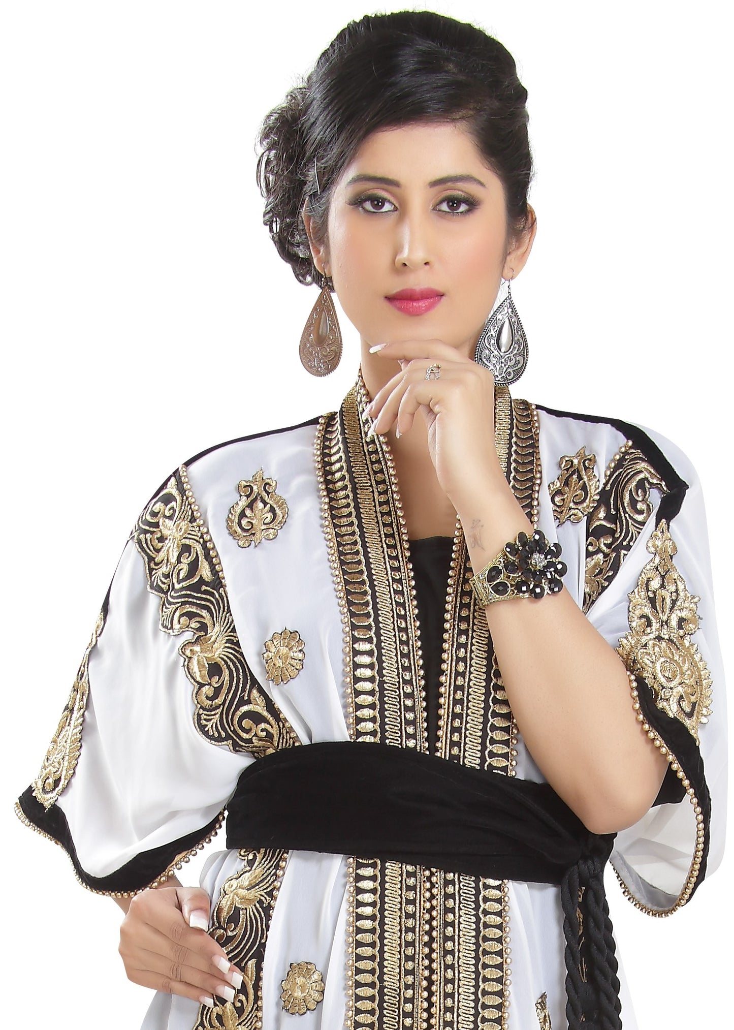 Abaya Maxi With Oriental Wedding Robe Embroidered Gown - Maxim Creation