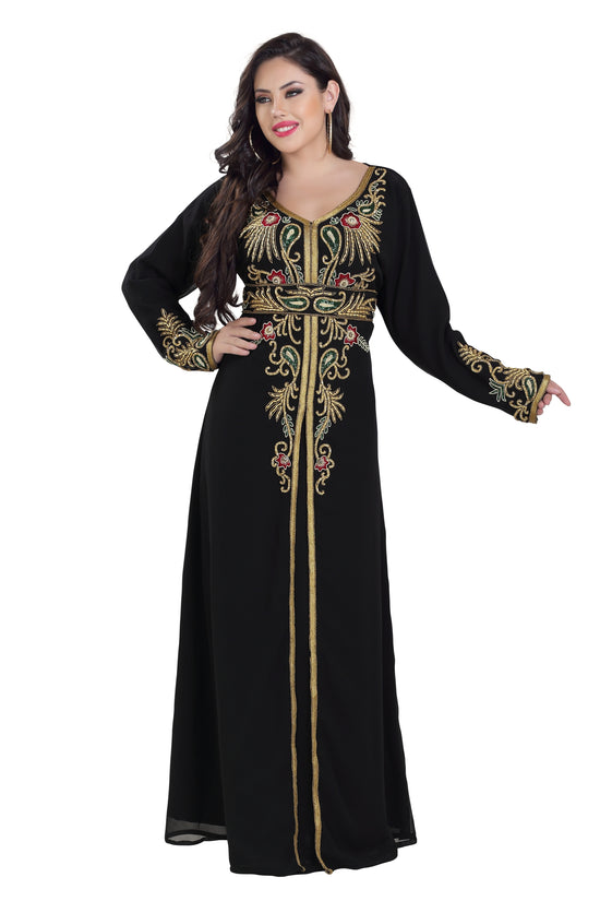 Arabian Abaya Designer Kaftan Dress - Maxim Creation