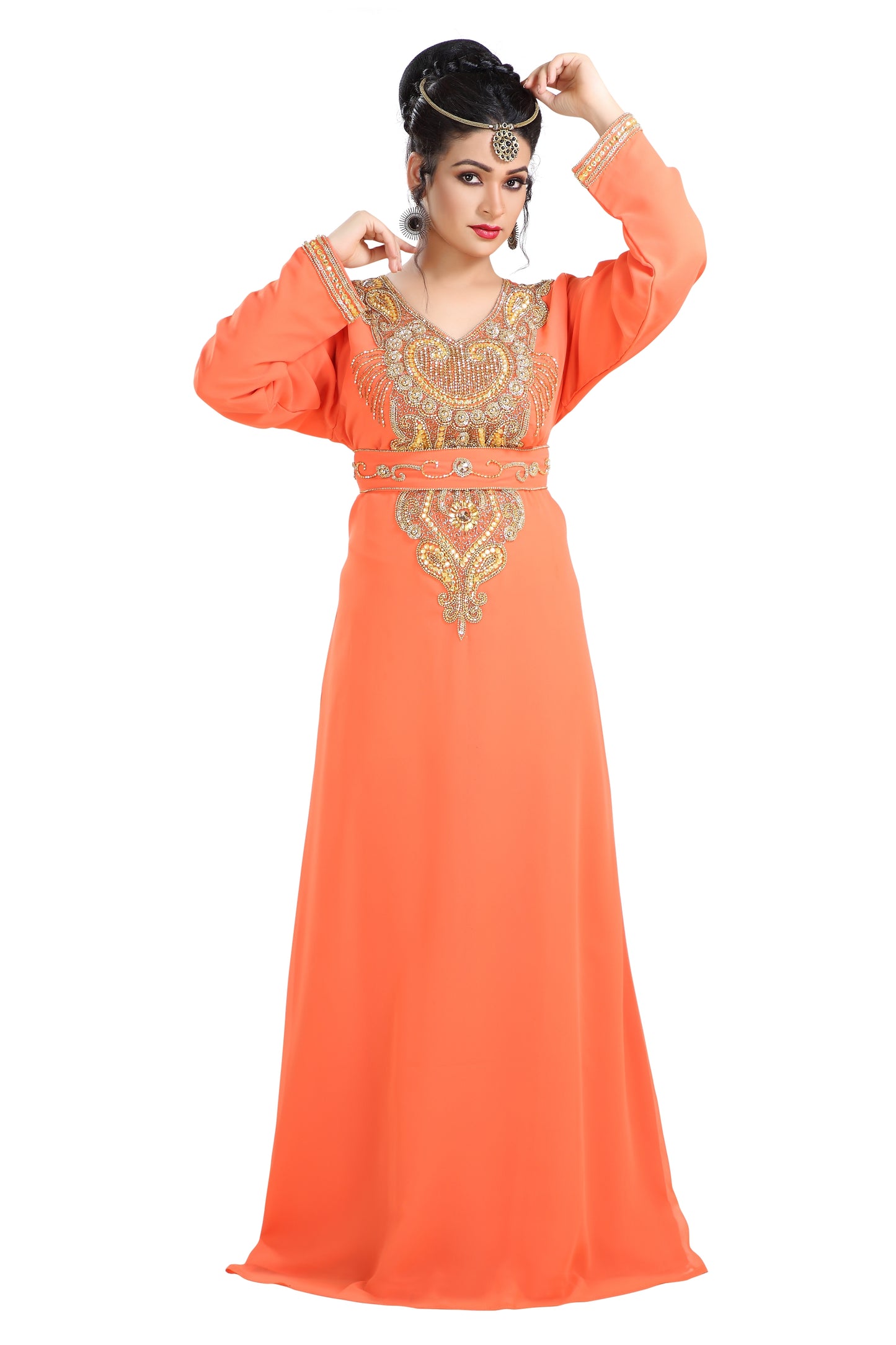 Traditional Boho Embroidered Farasha Maxi - Maxim Creation