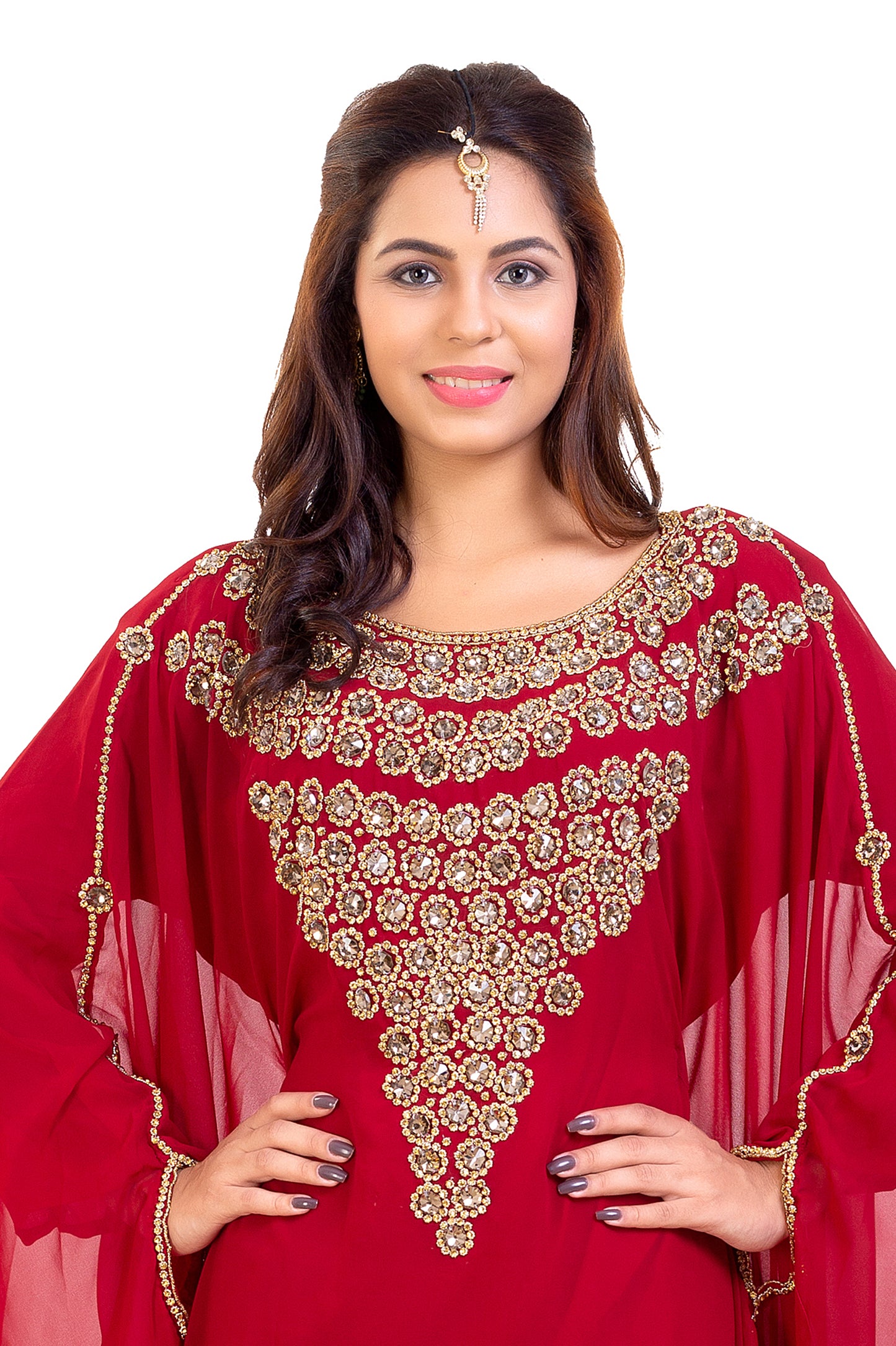 Designer Dubai Kaftan by Maxim Creation with Luxe Crystals - Maxim Creation