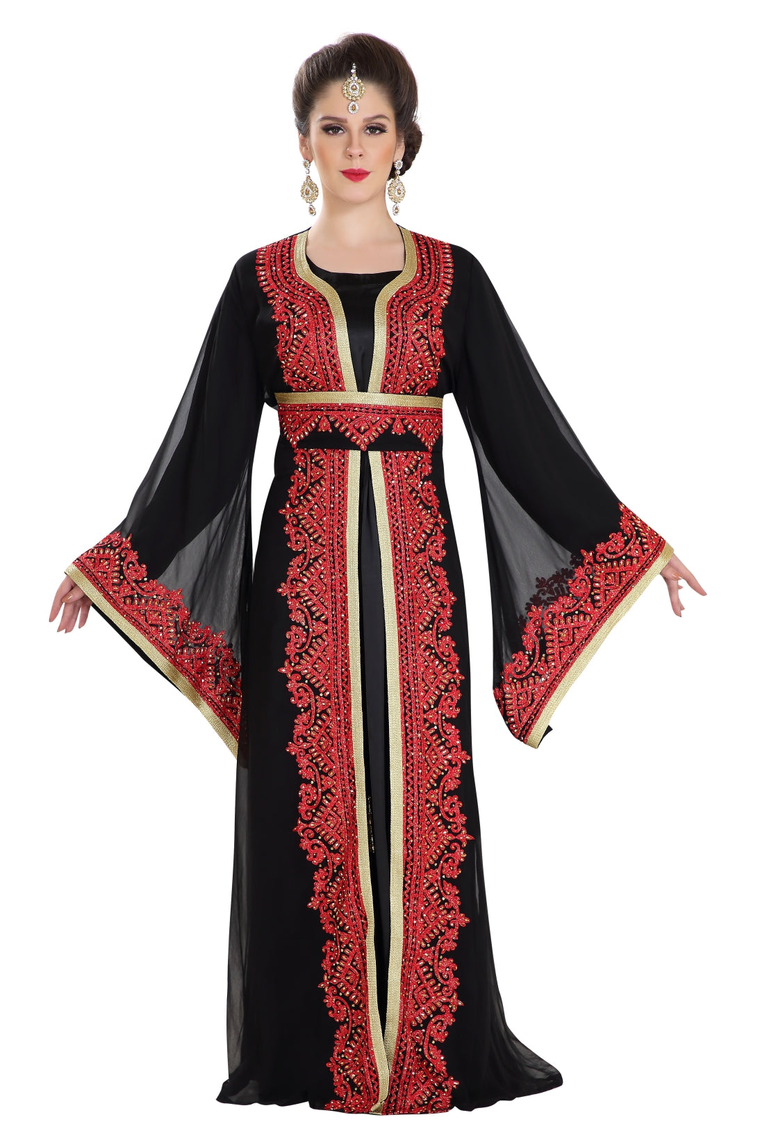 Long Sleeve Kaftan Jalabiya Maxi - Maxim Creation