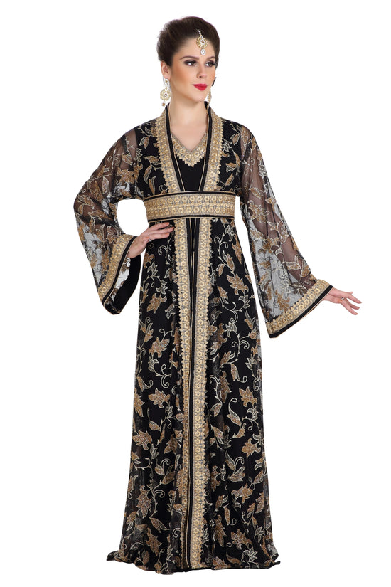 Traditional Kaftan Dress Arabian Thobe Wedding Gown - Maxim Creation