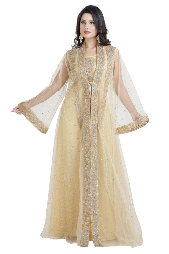 Khaleeji Thobe Jasmine Bridesmaid Dubai Kaftan - Maxim Creation