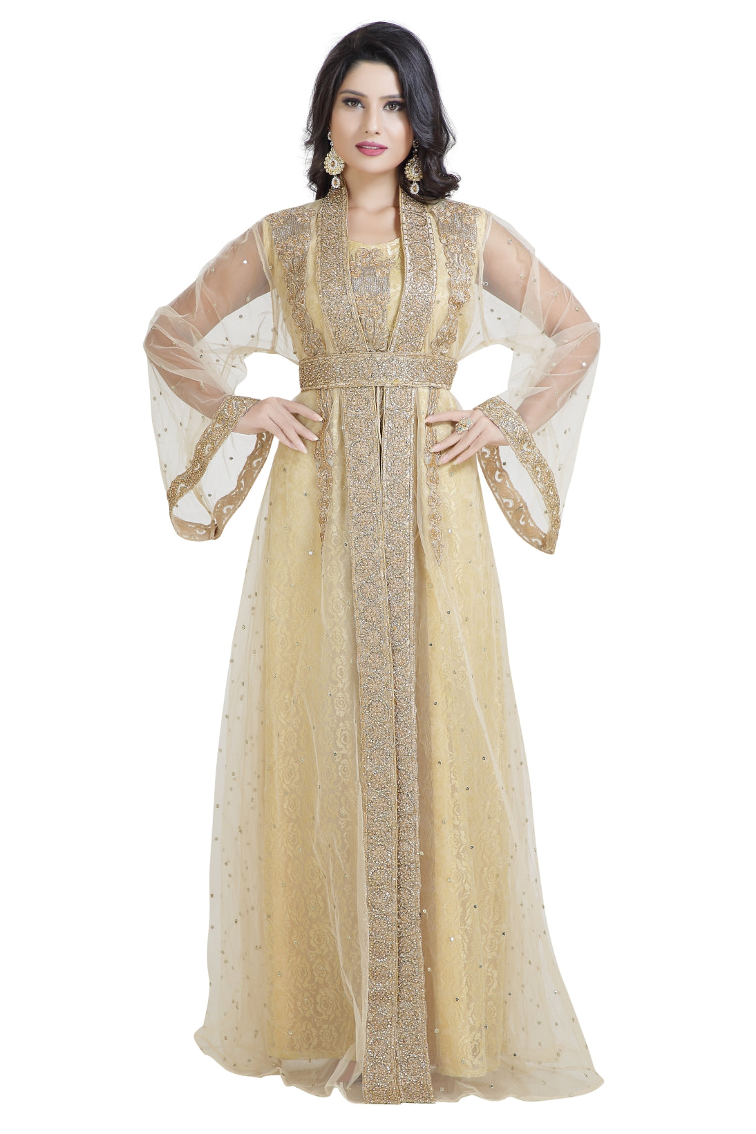 Khaleeji Thobe Jasmine Bridesmaid Dubai Kaftan - Maxim Creation