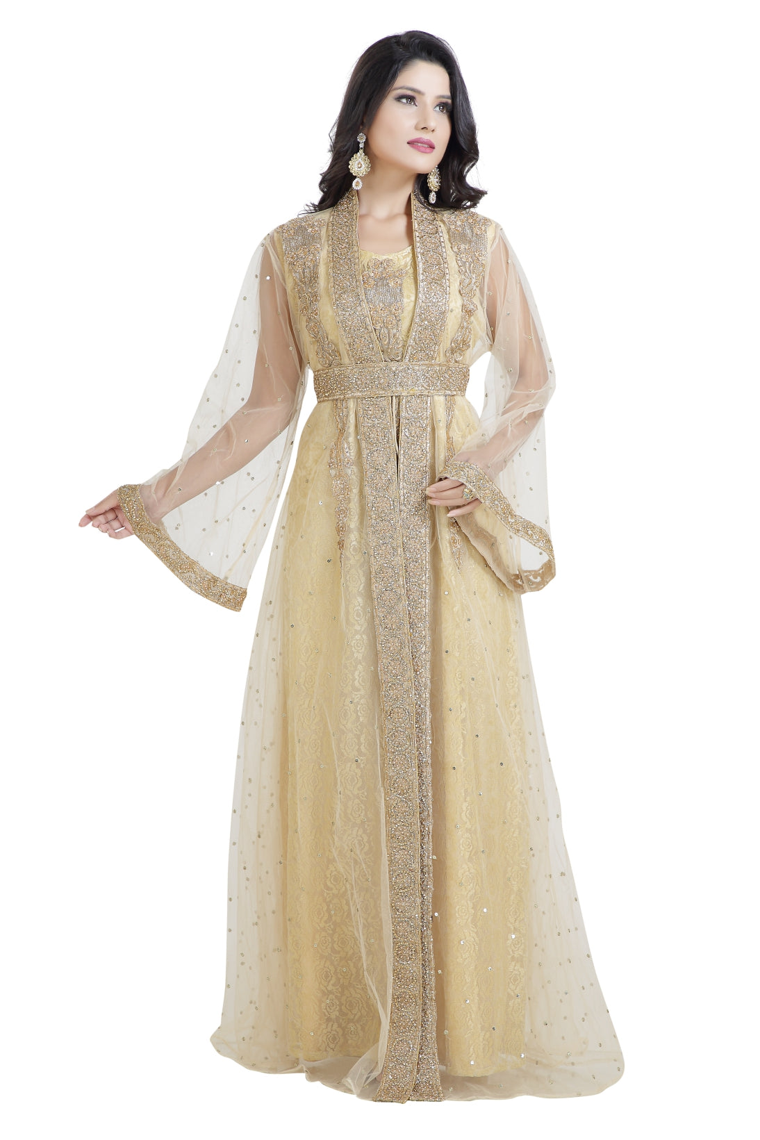 Khaleeji Thobe Jasmine Bridesmaid Dubai Kaftan - Maxim Creation