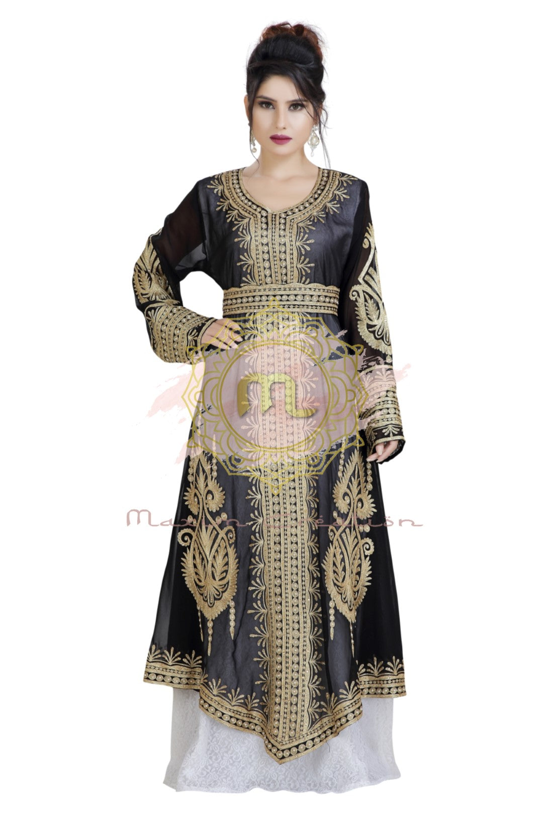 Khaleeji Thobe Aztec Gown Wedding Dress - Maxim Creation