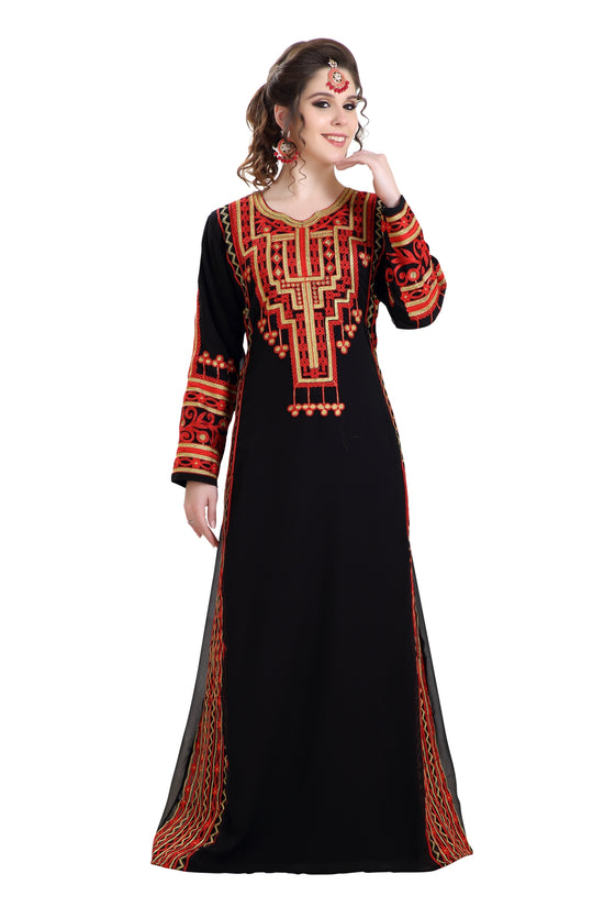 Farasha Maxi Dress Embroidered Robe - Maxim Creation