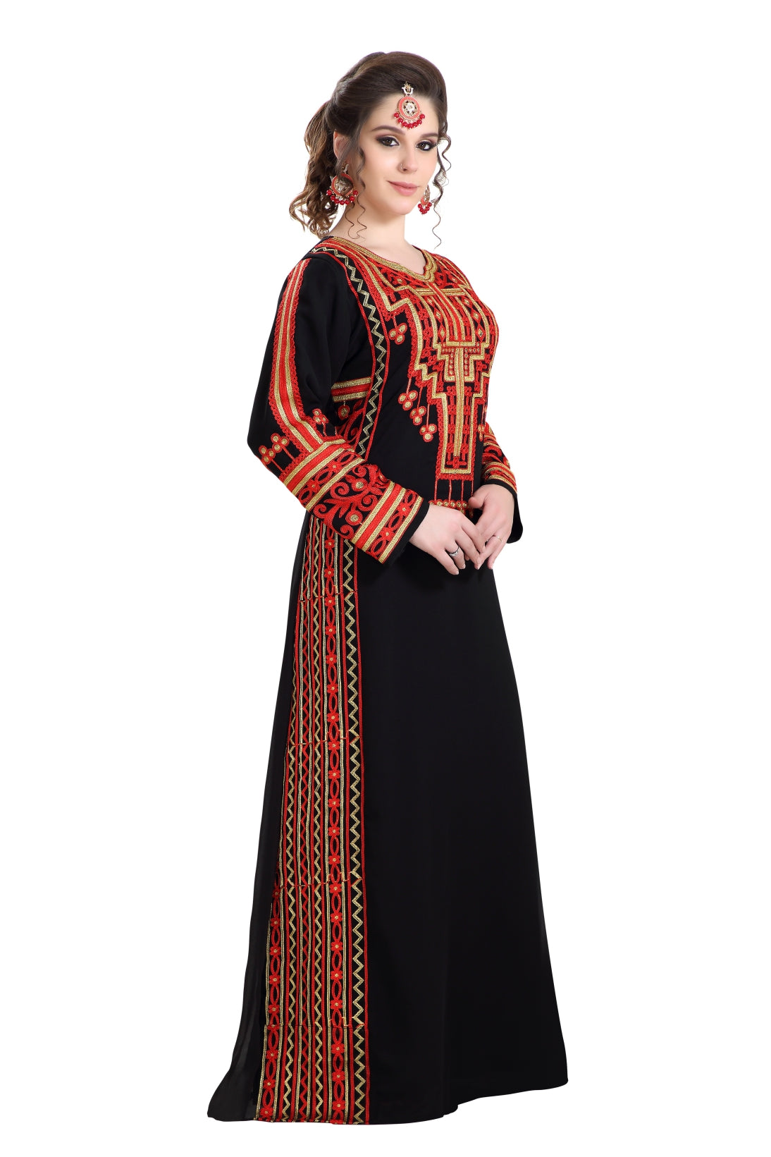 Farasha Maxi Dress Embroidered Robe - Maxim Creation