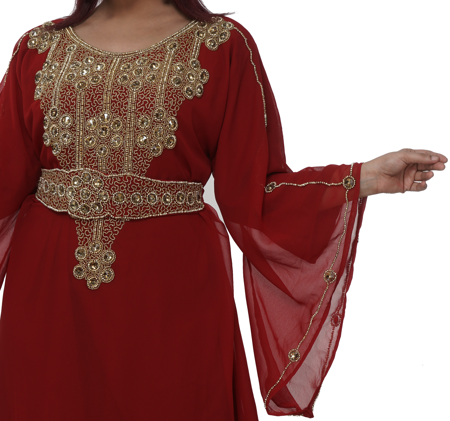 Traditional Caftan with Crystals - Maxim Creation