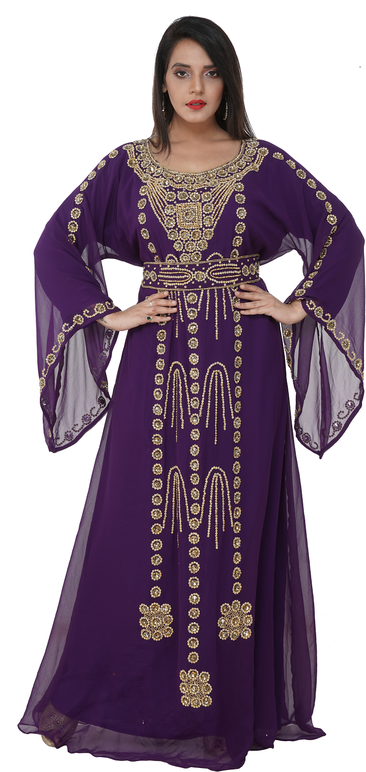 Jalabiya Kaftan Embroidered Gown - Maxim Creation