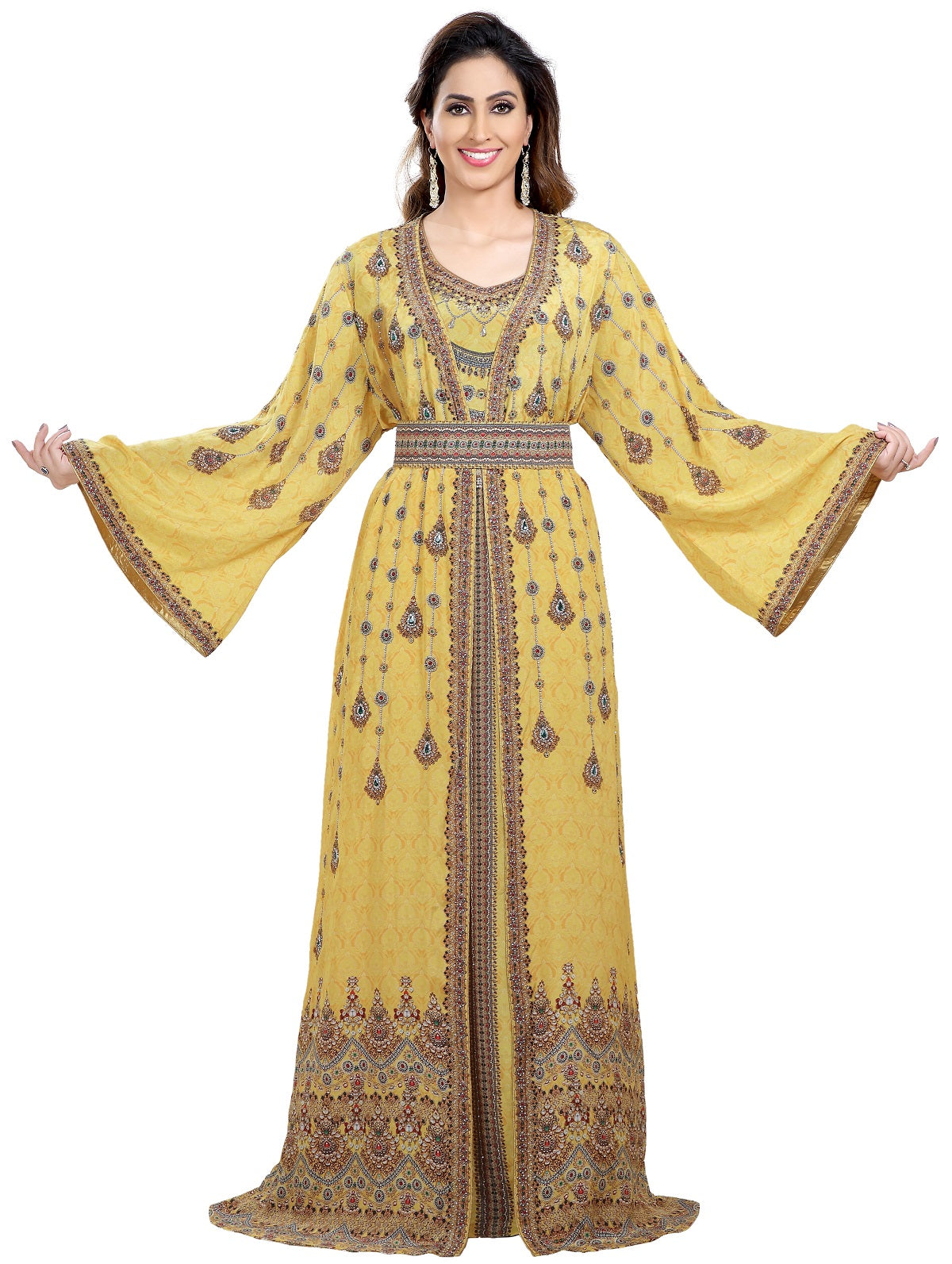 Dubai Caftan Hand Crafted Digital Printed Abaya Maxi - Maxim Creation