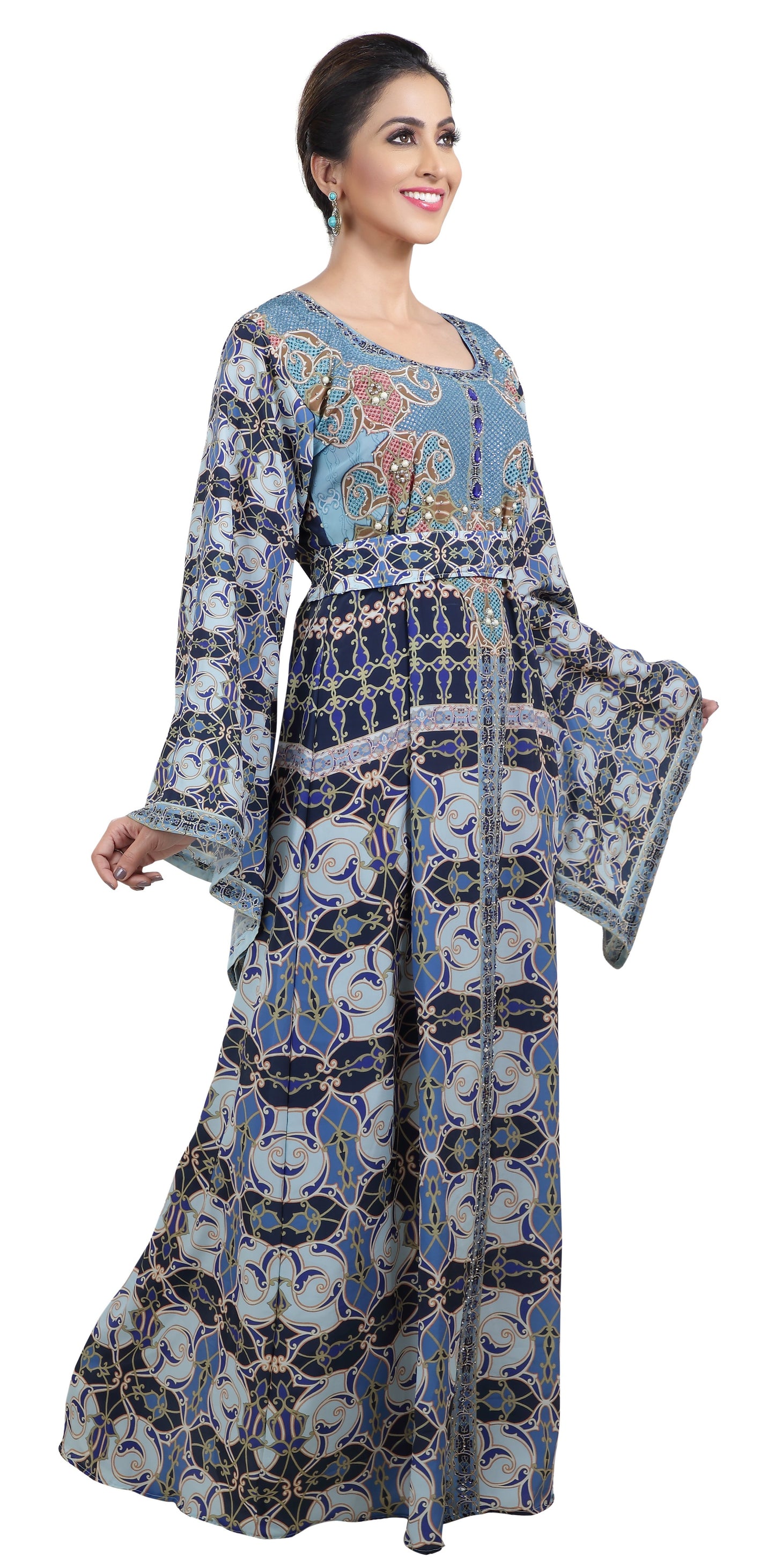 Digital Printed Maxi With Geometric Design - Maxim Creation