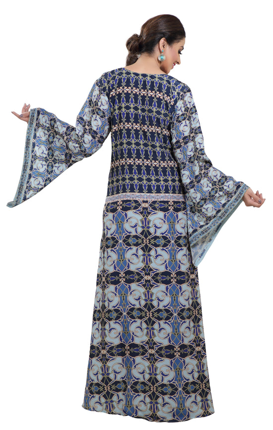 Digital Printed Maxi With Geometric Design - Maxim Creation