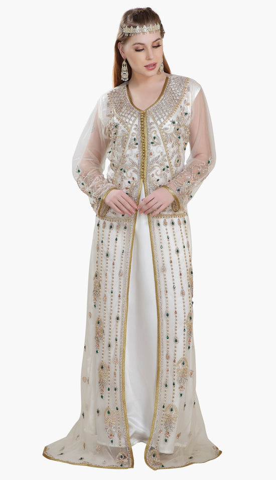 Persian Djellaba Embroidered Kaftan - Maxim Creation