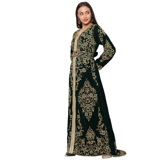 Designer Maxi Long Sleeve Kaftan - Maxim Creation