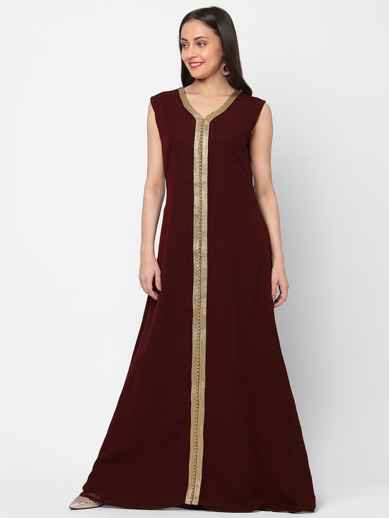 Djellaba Dress Hand Embroidered Gown - Maxim Creation