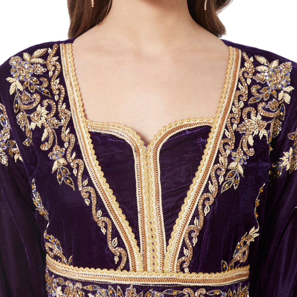 
                  
                    Arabian Djellaba Maxi Embroidered Party Gown for Mother and Child - Maxim Creation
                  
                